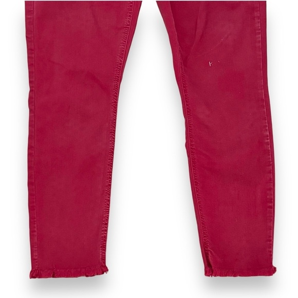 Ann Taylor LOFT Sz 28/6 Burgundy Red High Waist 5 Pocket Stretch Jeans - Picture 4 of 7